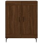 Aparador alto madera contrachapada marrón roble 69,5x34x180 cm de vidaXL, Aparadores - Ref: Foro24-3199704, Precio: 162,99 €,...