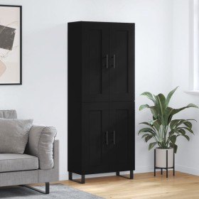 Aparador alto madera contrachapada negro 69,5x34x180 cm de vidaXL, Aparadores - Ref: Foro24-3199706, Precio: 162,99 €, Descue...