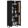 Aparador alto madera contrachapada negro 69,5x34x180 cm de vidaXL, Aparadores - Ref: Foro24-3199706, Precio: 168,48 €, Descue...