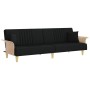 Sofá cama con reposabrazos tela negro de vidaXL, Sofás - Ref: Foro24-351889, Precio: 285,43 €, Descuento: %