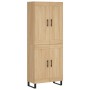 Aparador alto madera contrachapada color roble 69,5x34x180 cm de vidaXL, Aparadores - Ref: Foro24-3199708, Precio: 157,99 €, ...