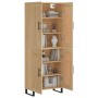 Aparador alto madera contrachapada color roble 69,5x34x180 cm de vidaXL, Aparadores - Ref: Foro24-3199708, Precio: 157,99 €, ...