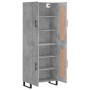 Aparador alto madera contrachapada gris hormigón 69,5x34x180 cm de vidaXL, Aparadores - Ref: Foro24-3199709, Precio: 142,49 €...