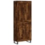 Aparador alto madera contrachapada roble ahumado 69,5x34x180 cm de vidaXL, Aparadores - Ref: Foro24-3199710, Precio: 140,03 €...