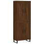 Aparador alto madera contrachapada marrón roble 69,5x34x180 cm de vidaXL, Aparadores - Ref: Foro24-3199712, Precio: 144,99 €,...