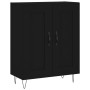 Aparador alto madera contrachapada negro 69,5x34x180 cm de vidaXL, Aparadores - Ref: Foro24-3199714, Precio: 156,99 €, Descue...