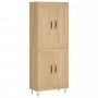 High oak-colored plywood sideboard 69.5x34x180 cm by vidaXL, Sideboards - Ref: Foro24-3199716, Price: 133,99 €, Discount: %