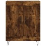 Aparador alto madera contrachapada roble ahumado 69,5x34x180 cm de vidaXL, Aparadores - Ref: Foro24-3199718, Precio: 133,16 €...