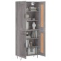 Aparador alto madera contrachapada gris sonoma 69,5x34x180 cm de vidaXL, Aparadores - Ref: Foro24-3199719, Precio: 137,81 €, ...