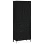 Aparador alto madera contrachapada negro 69,5x34x180 cm de vidaXL, Aparadores - Ref: Foro24-3199746, Precio: 162,71 €, Descue...