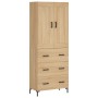 Aparador alto madera contrachapada color roble 69,5x34x180 cm de vidaXL, Aparadores - Ref: Foro24-3199748, Precio: 157,80 €, ...