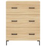 Aparador alto madera contrachapada color roble 69,5x34x180 cm de vidaXL, Aparadores - Ref: Foro24-3199748, Precio: 157,80 €, ...