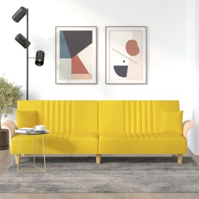 Sofa bed with armrests light yellow fabric by vidaXL, Sofas - Ref: Foro24-351891, Price: 218,09 €, Discount: %