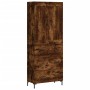 Aparador alto madera contrachapada roble ahumado 69,5x34x180 cm de vidaXL, Aparadores - Ref: Foro24-3199750, Precio: 159,44 €...