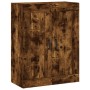 Aparador alto madera contrachapada roble ahumado 69,5x34x180 cm de vidaXL, Aparadores - Ref: Foro24-3199750, Precio: 159,44 €...