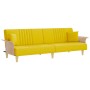 Sofá cama con reposabrazos tela amarillo claro de vidaXL, Sofás - Ref: Foro24-351891, Precio: 218,09 €, Descuento: %