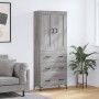 Aparador alto madera contrachapada gris sonoma 69,5x34x180 cm de vidaXL, Aparadores - Ref: Foro24-3199751, Precio: 166,52 €, ...