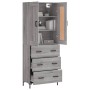 Aparador alto madera contrachapada gris sonoma 69,5x34x180 cm de vidaXL, Aparadores - Ref: Foro24-3199751, Precio: 166,52 €, ...