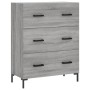 Aparador alto madera contrachapada gris sonoma 69,5x34x180 cm de vidaXL, Aparadores - Ref: Foro24-3199751, Precio: 166,52 €, ...