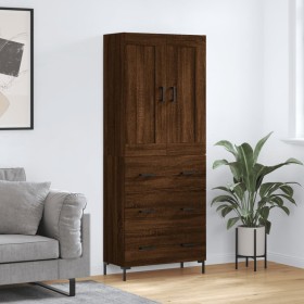 Tall oak brown plywood sideboard 69.5x34x180 cm by vidaXL, Sideboards - Ref: Foro24-3199752, Price: 163,99 €, Discount: %