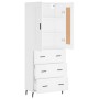 Tall white plywood sideboard 69.5x34x180 cm by vidaXL, Sideboards - Ref: Foro24-3199761, Price: 180,80 €, Discount: %