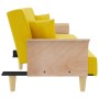 Sofá cama con reposabrazos tela amarillo claro de vidaXL, Sofás - Ref: Foro24-351891, Precio: 218,09 €, Descuento: %