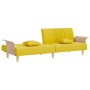 Sofá cama con reposabrazos tela amarillo claro de vidaXL, Sofás - Ref: Foro24-351891, Precio: 218,09 €, Descuento: %