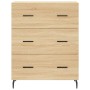 Aparador alto madera contrachapada color roble 69,5x34x180 cm de vidaXL, Aparadores - Ref: Foro24-3199764, Precio: 175,33 €, ...