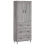 Aparador alto madera contrachapada gris sonoma 69,5x34x180 cm de vidaXL, Aparadores - Ref: Foro24-3199767, Precio: 173,30 €, ...