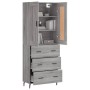 Aparador alto madera contrachapada gris sonoma 69,5x34x180 cm de vidaXL, Aparadores - Ref: Foro24-3199767, Precio: 173,30 €, ...