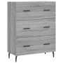 Aparador alto madera contrachapada gris sonoma 69,5x34x180 cm de vidaXL, Aparadores - Ref: Foro24-3199767, Precio: 173,30 €, ...