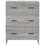 Aparador alto madera contrachapada gris sonoma 69,5x34x180 cm de vidaXL, Aparadores - Ref: Foro24-3199767, Precio: 173,30 €, ...