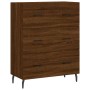 Aparador alto madera contrachapada marrón roble 69,5x34x180 cm de vidaXL, Aparadores - Ref: Foro24-3199768, Precio: 179,49 €,...