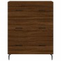 Aparador alto madera contrachapada marrón roble 69,5x34x180 cm de vidaXL, Aparadores - Ref: Foro24-3199768, Precio: 179,49 €,...