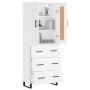 Aparador alto madera contrachapada blanco 69,5x34x180 cm de vidaXL, Aparadores - Ref: Foro24-3199769, Precio: 167,99 €, Descu...