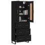 Tall black plywood sideboard 69.5x34x180 cm by vidaXL, Sideboards - Ref: Foro24-3199770, Price: 208,40 €, Discount: %