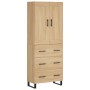 Aparador alto madera contrachapada color roble 69,5x34x180 cm de vidaXL, Aparadores - Ref: Foro24-3199772, Precio: 198,78 €, ...