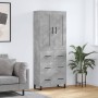 Concrete gray plywood tall sideboard 69.5x34x180 cm by vidaXL, Sideboards - Ref: Foro24-3199773, Price: 173,24 €, Discount: %