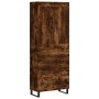 Aparador alto madera contrachapada roble ahumado 69,5x34x180 cm de vidaXL, Aparadores - Ref: Foro24-3199774, Precio: 173,90 €...