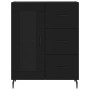 Aparador alto madera contrachapada negro 69,5x34x180 cm de vidaXL, Aparadores - Ref: Foro24-3199954, Precio: 183,15 €, Descue...