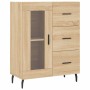 Tall plywood oak-colored highboard 69.5x34x180 cm by vidaXL, Sideboards - Ref: Foro24-3199956, Price: 166,99 €, Discount: %