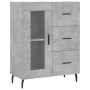 Aparador alto madera contrachapada gris hormigón 69,5x34x180 cm de vidaXL, Aparadores - Ref: Foro24-3199957, Precio: 161,40 €...