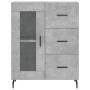 Aparador alto madera contrachapada gris hormigón 69,5x34x180 cm de vidaXL, Aparadores - Ref: Foro24-3199957, Precio: 161,40 €...