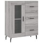 Aparador alto madera contrachapada gris sonoma 69,5x34x180 cm de vidaXL, Aparadores - Ref: Foro24-3199959, Precio: 166,59 €, ...