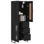 Tall black plywood sideboard 69.5x34x180 cm by vidaXL, Sideboards - Ref: Foro24-3199962, Price: 188,47 €, Discount: %