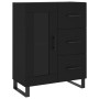 Aparador alto madera contrachapada negro 69,5x34x180 cm de vidaXL, Aparadores - Ref: Foro24-3199962, Precio: 188,47 €, Descue...