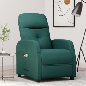 Sillón de masaje eléctrico tela verde oscuro de vidaXL, Sillones de masaje eléctricos - Ref: Foro24-3073612, Precio: 216,99 €...