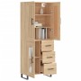 Aparador alto madera contrachapada color roble 69,5x34x180 cm de vidaXL, Aparadores - Ref: Foro24-3199964, Precio: 180,41 €, ...