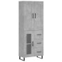 Aparador alto madera contrachapada gris hormigón 69,5x34x180 cm de vidaXL, Aparadores - Ref: Foro24-3199965, Precio: 166,06 €...