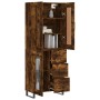 Aparador alto madera contrachapada roble ahumado 69,5x34x180 cm de vidaXL, Aparadores - Ref: Foro24-3199966, Precio: 173,50 €...